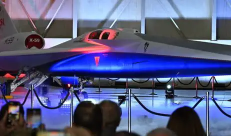 هواپیمای تحقیقاتی مافوق صوت ساکت (بی صدا) X-59 ناسا - کالیفرنیا - تأسیسات Skunk Works لاکهید مارتین.