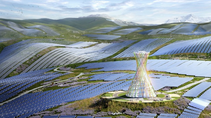 بزرگترین و مرتفع ترین پروژه آبی خورشیدی جهان